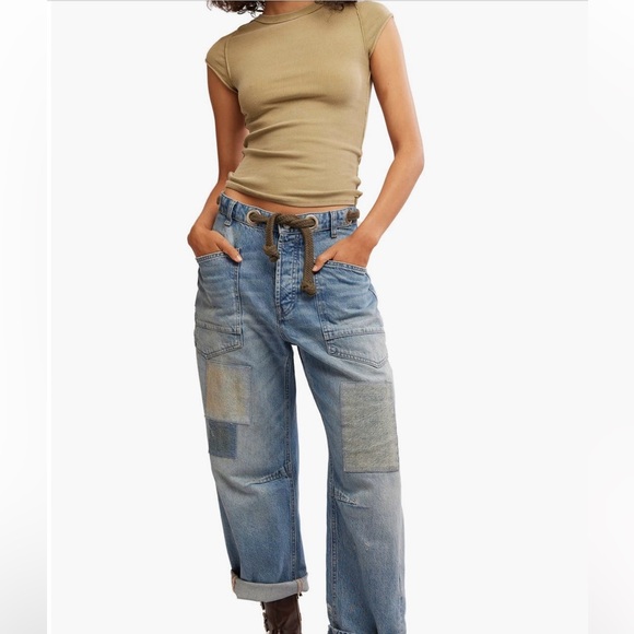 FREE PEOPLE | Women's Ribbed Tee XS| Python | NEW - Picture 4 of 4